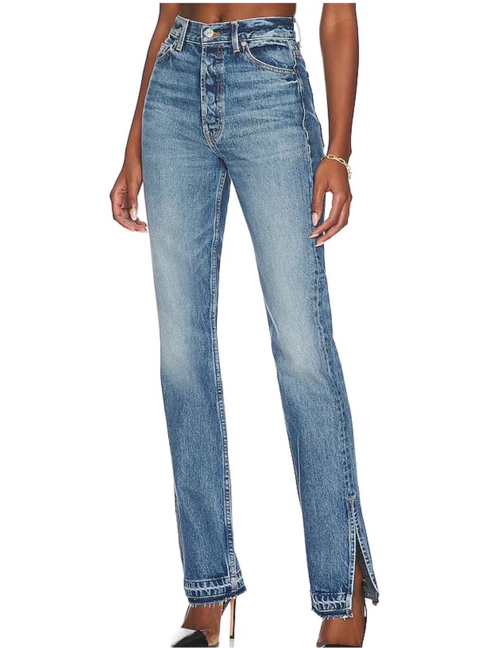 EB Denim Women's Straight Leg Jeans - Light Blue Wash